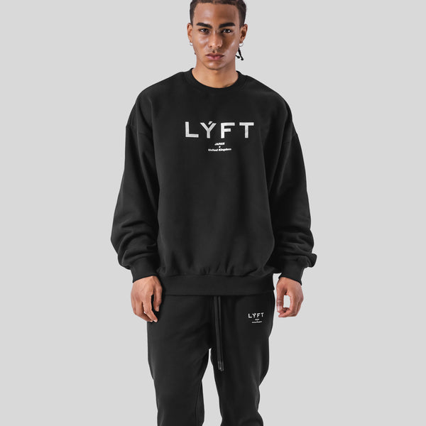 LÝFT Oversize Crew Neck Sweat - Black