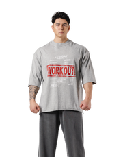 Leg Day Vintage Extra Big T-Shirt - Grey