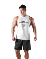 College Logo Drop Tanktop - White
