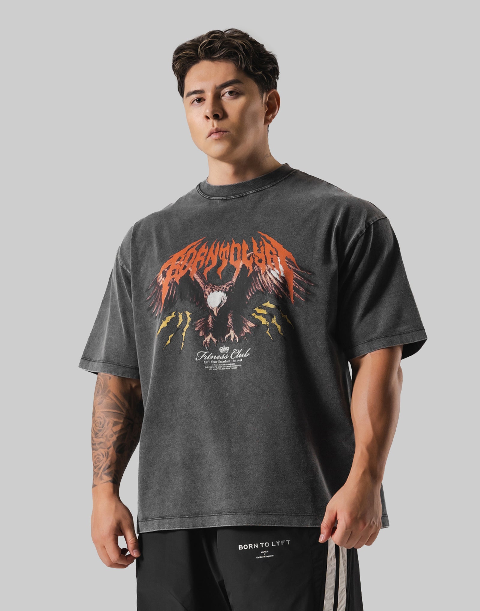 Eagle Graphic Vintage Big T-Shirt - Black – LÝFT Eagle Graphic Vintage Big T-Shirt - Black – LÝFT