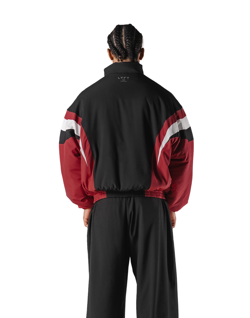 SWITCH LAYER™ 2Line TRACK | BLACK Puffer Jacket V.2 - Red