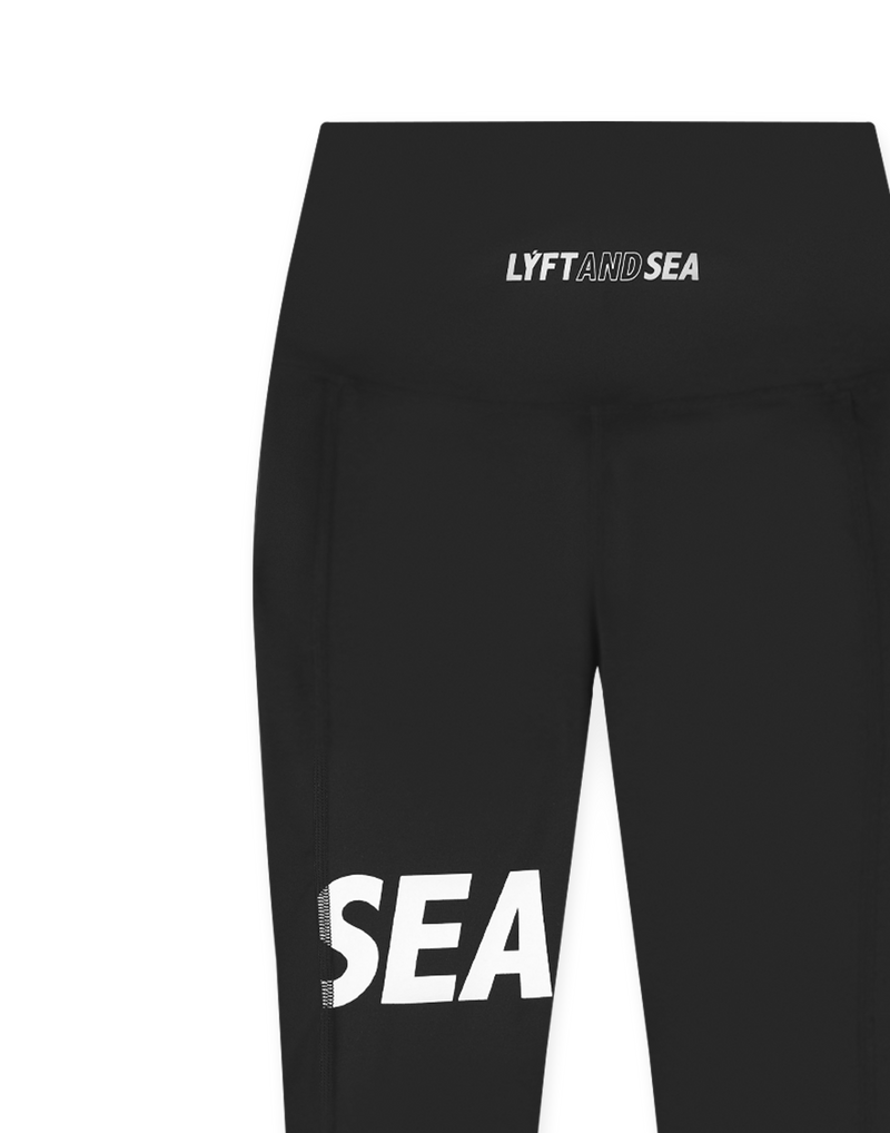 LÝFT × WIND AND SEA Logo Leggings - Black