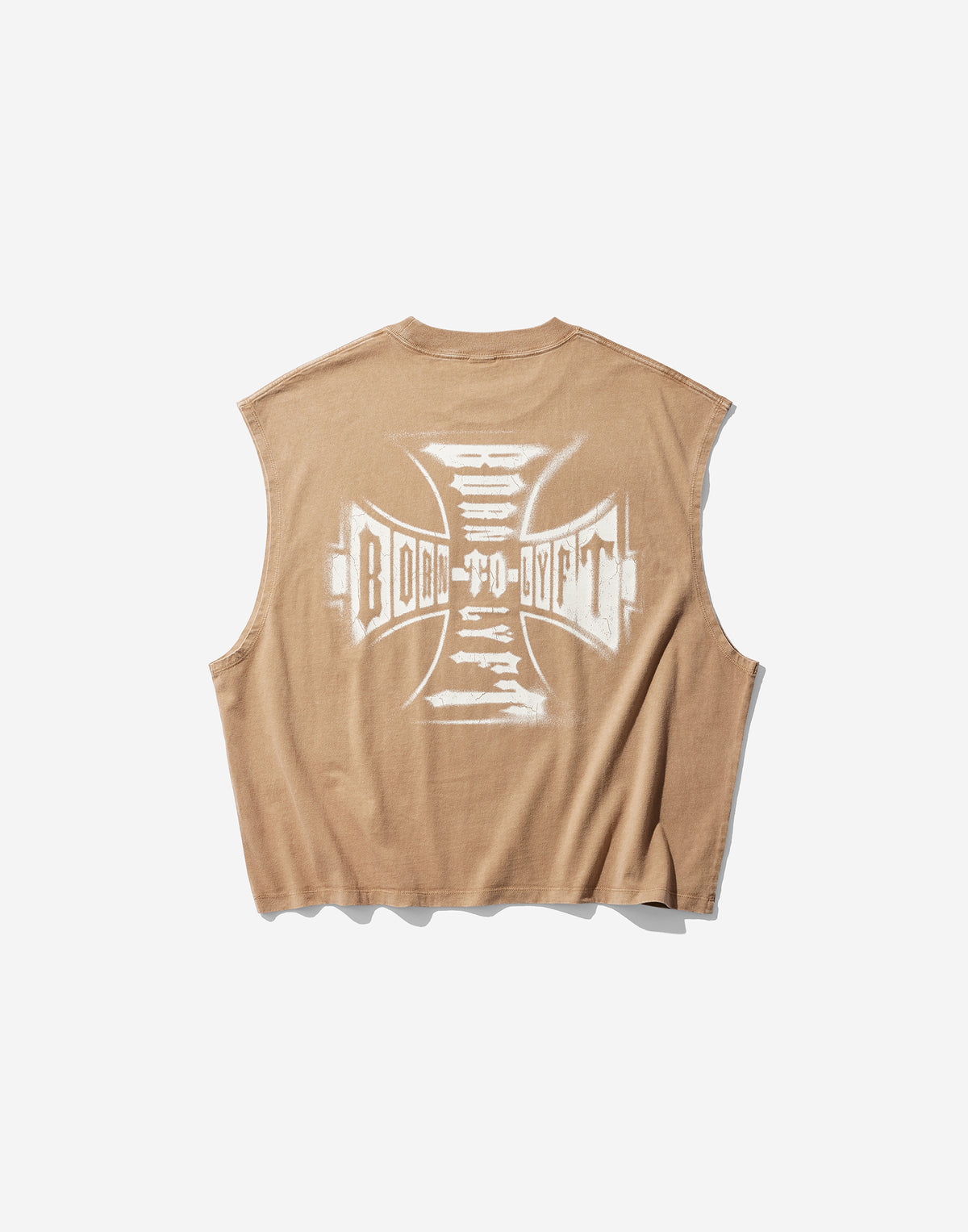 Iron Cross Logo Vintage Tanktop - Brown