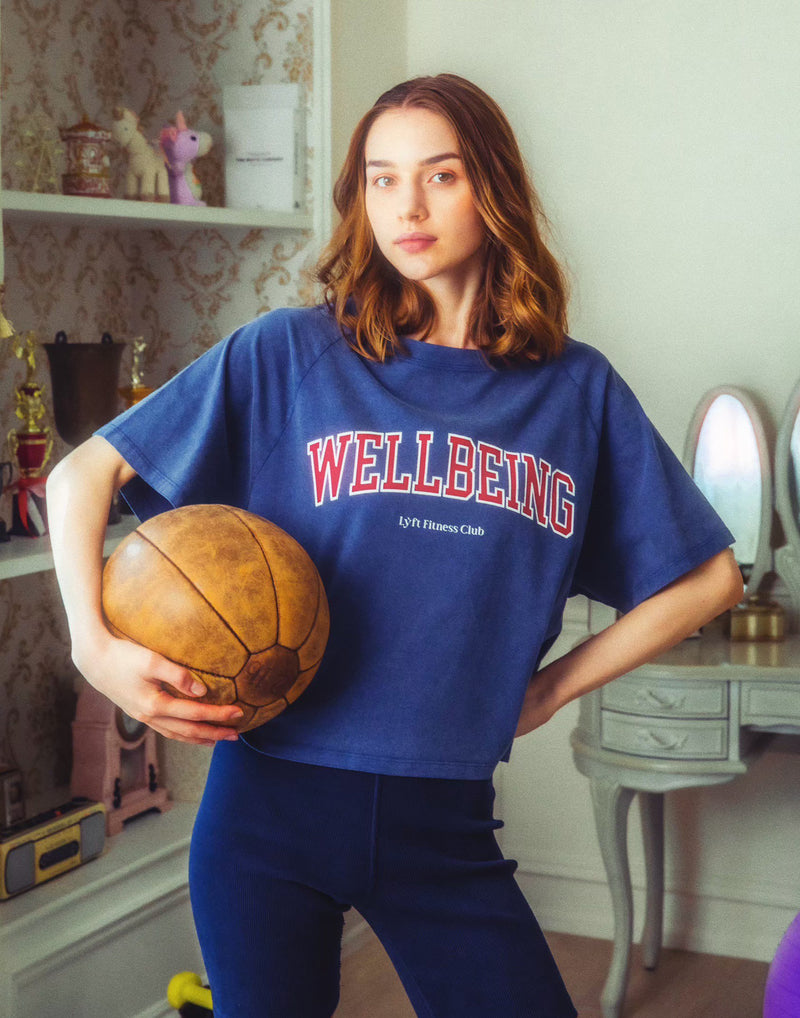 College Logo Big T-Shirt - Navy