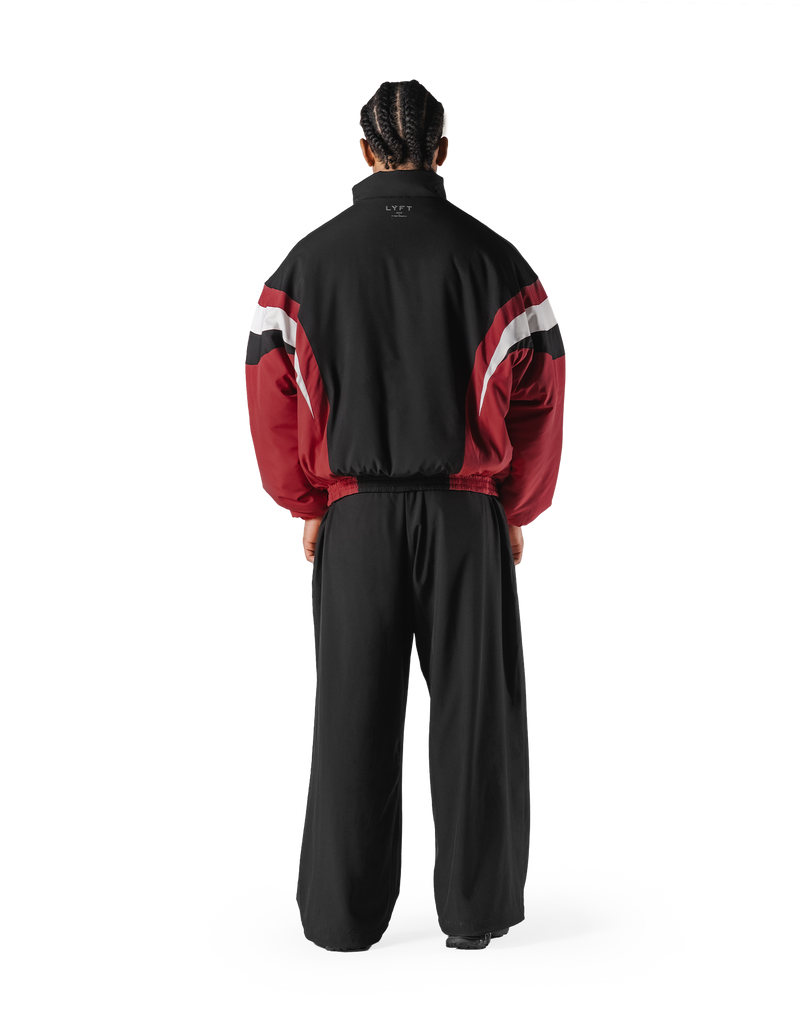 SWITCH LAYER™ 2Line TRACK | BLACK Puffer Jacket V.2 - Red