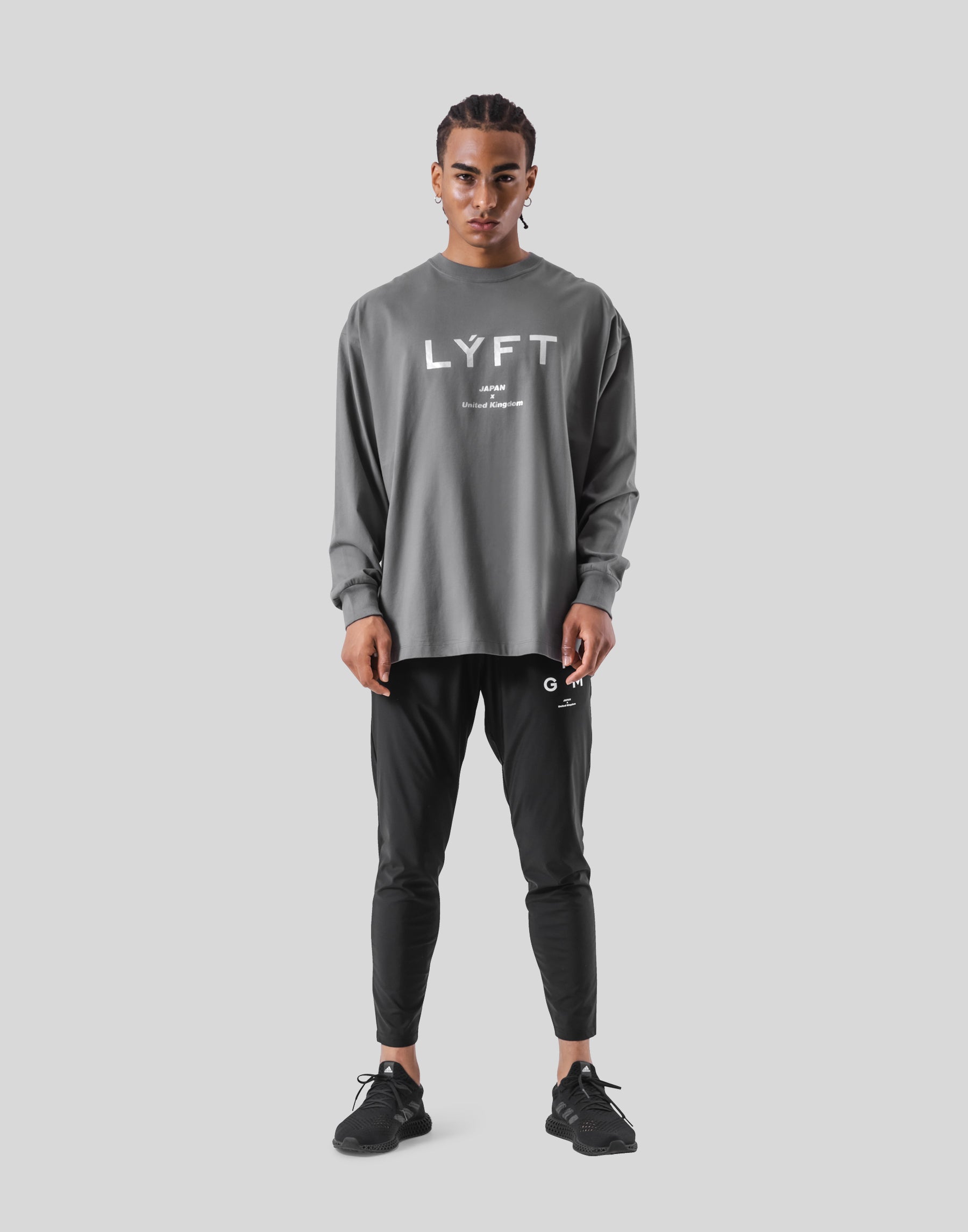 LÝFT Logo Long T-Shirt - D.Grey