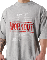 Leg Day Vintage Extra Big T-Shirt - Grey