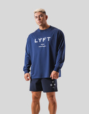 LÝFT Logo Long T-Shirt - Navy