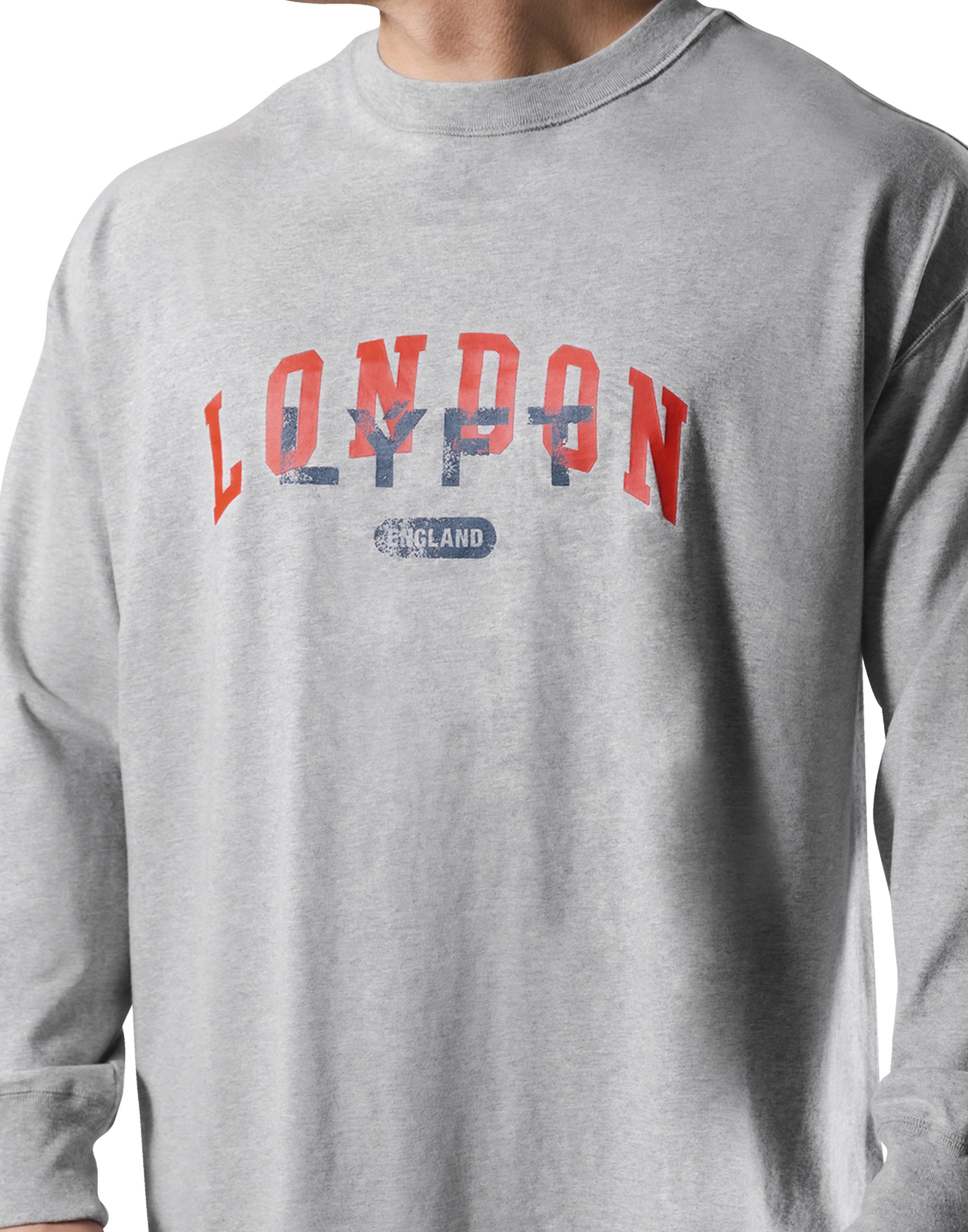 Vintage London Logo Long T-Shirt - Grey