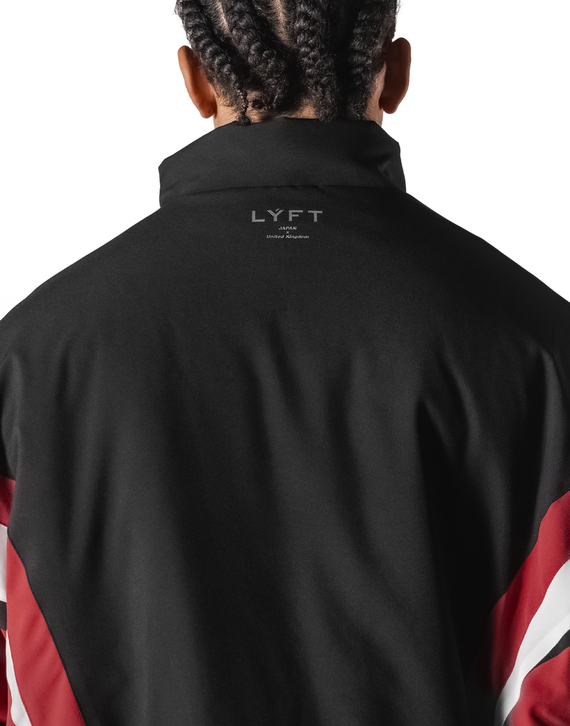 SWITCH LAYER™ 2Line TRACK | BLACK Puffer Jacket V.2 - Red