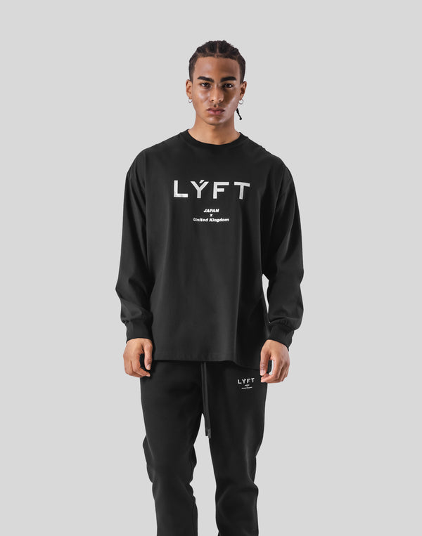 LÝFT Logo Long T-Shirt - Black