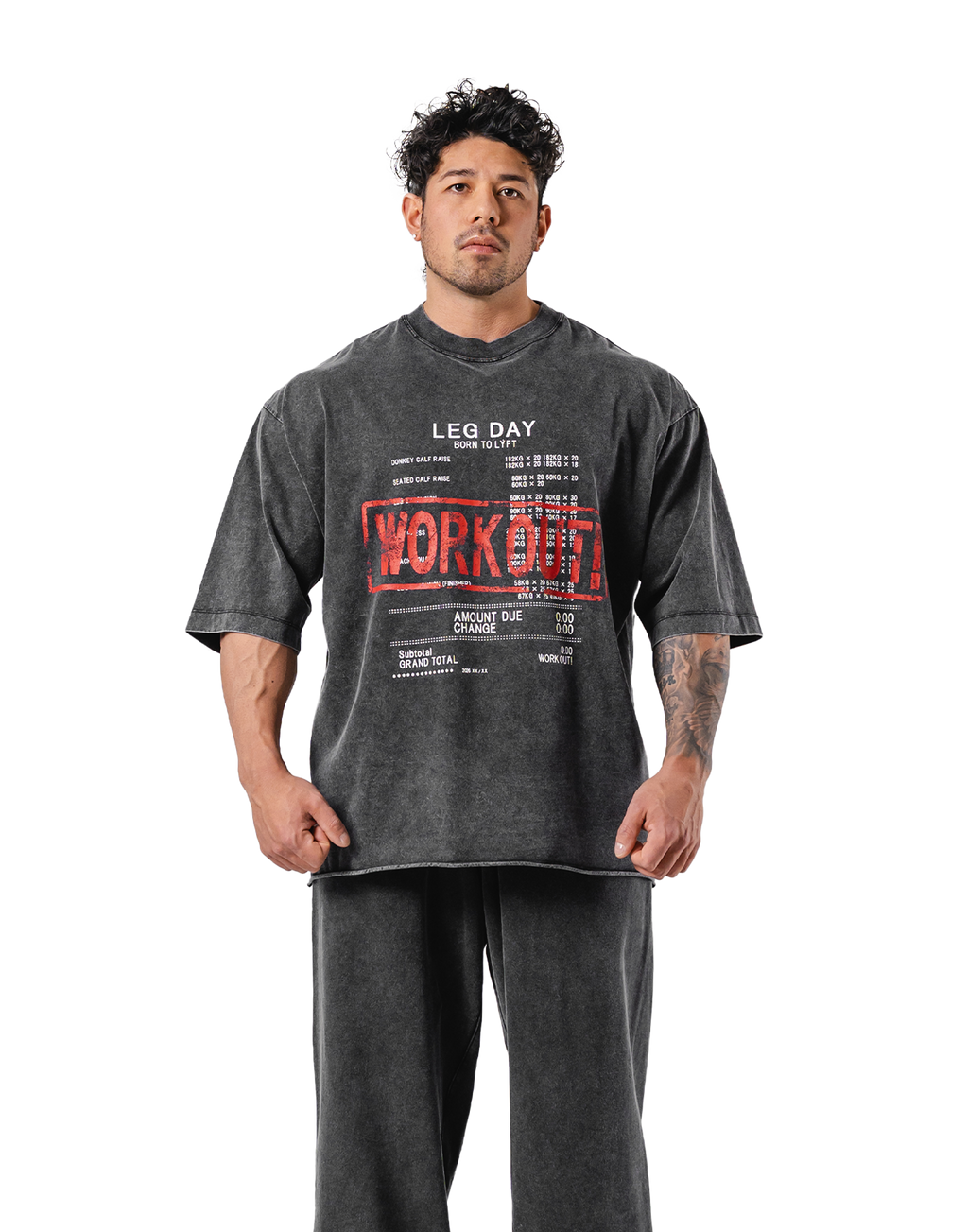 Leg Day Vintage Extra Big T-Shirt - Black – LÝFT