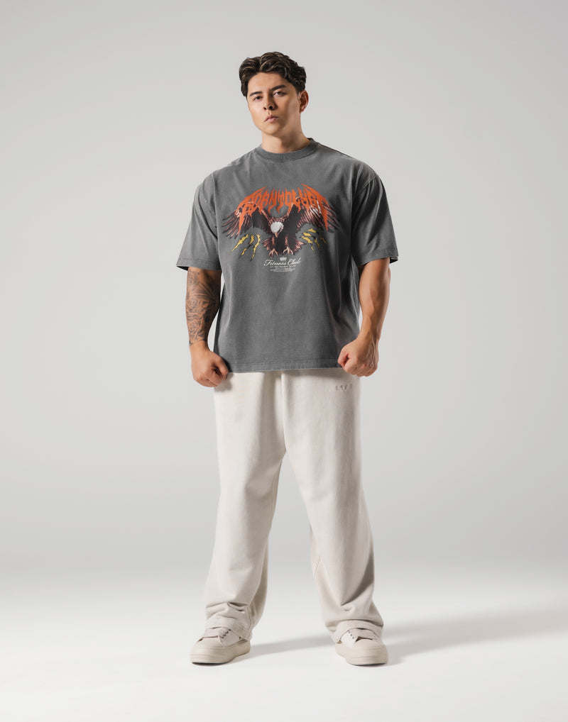Eagle Graphic Vintage Big T-Shirt - D.Grey – LÝFT