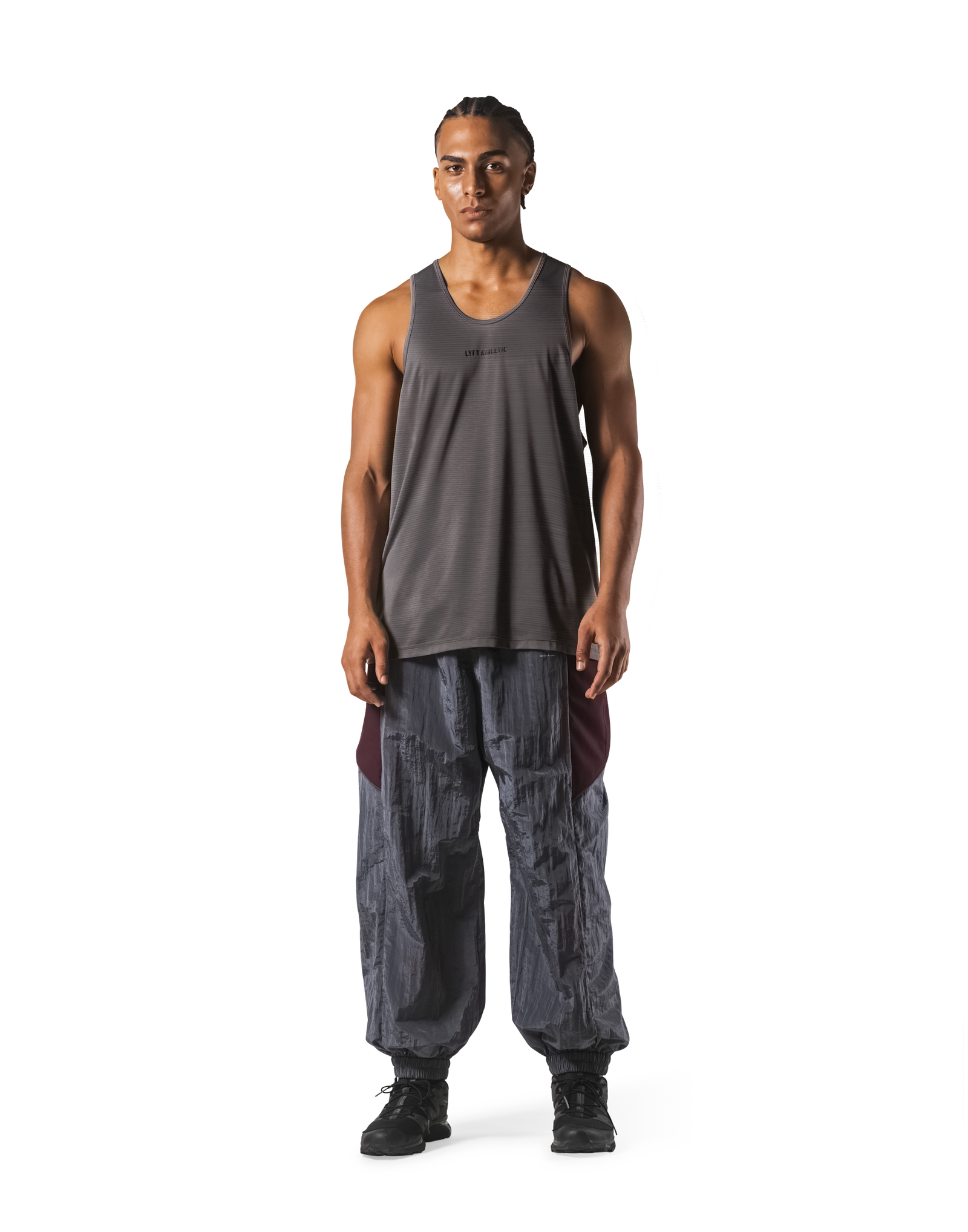 LÝFT Athletic Logo Stretch Tanktop - D.Grey