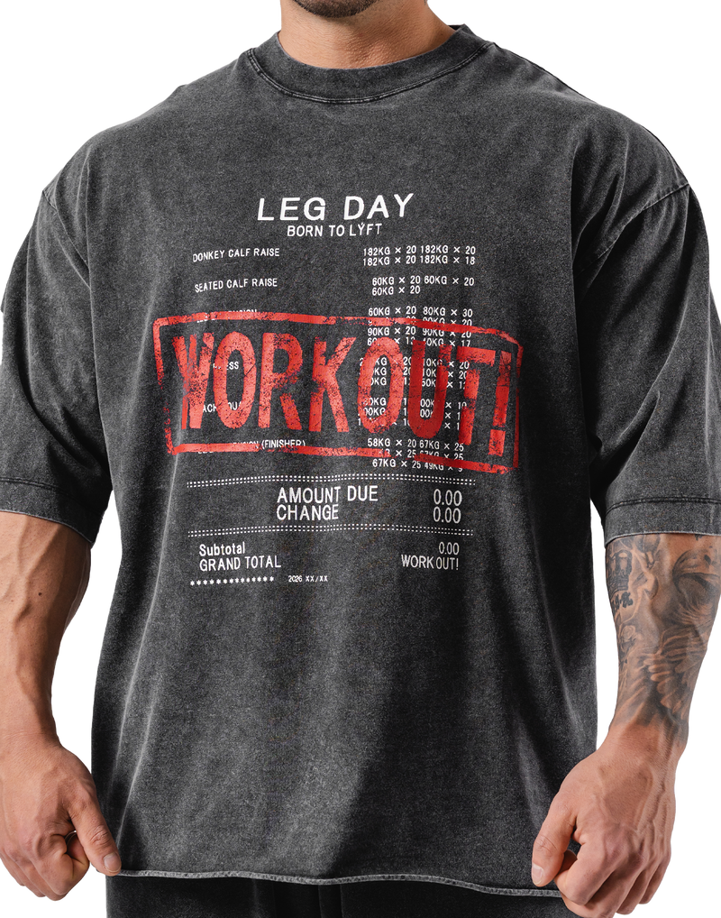 Leg Day Vintage Extra Big T-Shirt - Black – LÝFT