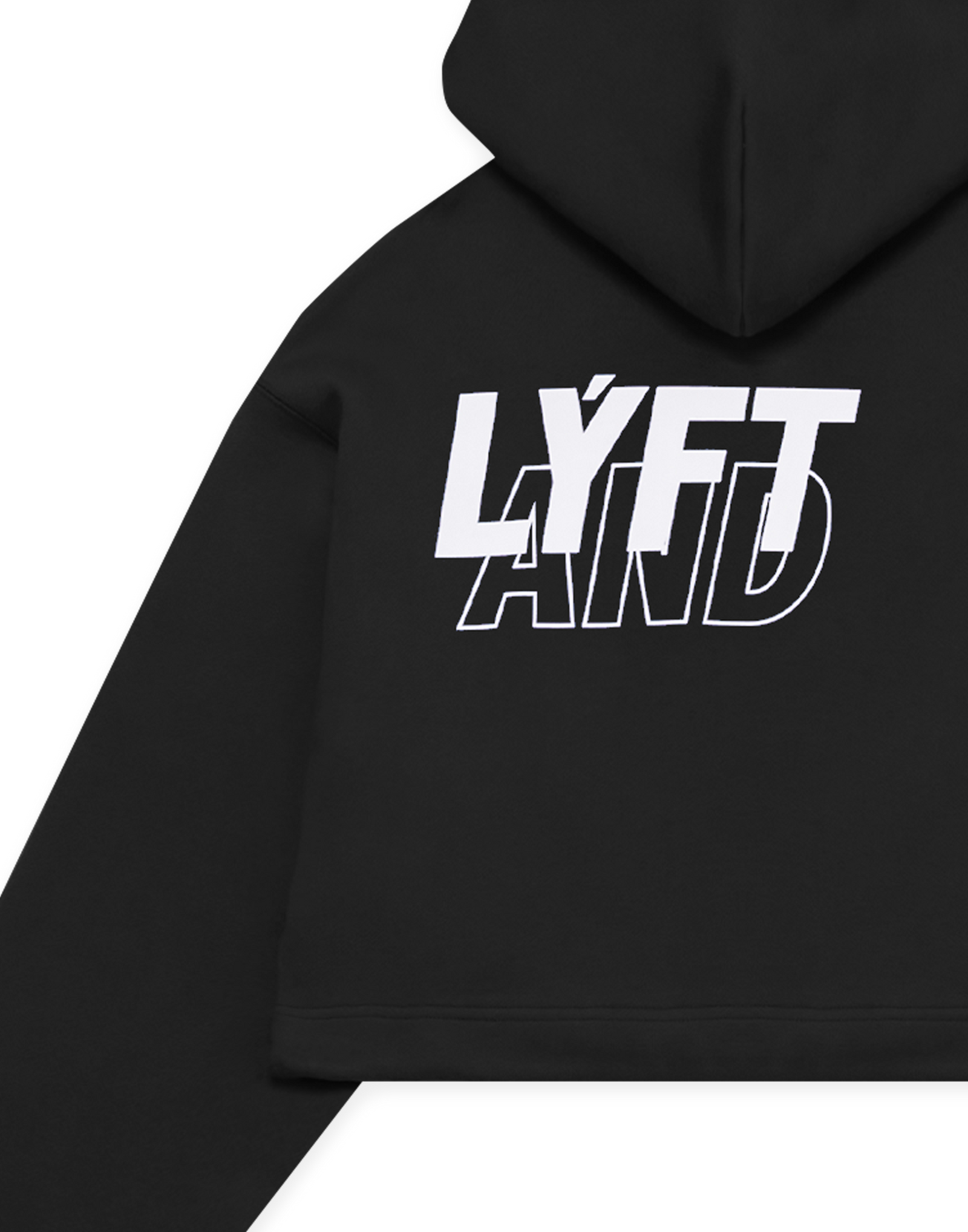 LÝFT × WIND AND SEA Wide Cropped Hoodie - Black LÝFT × WIND AND SEA Wide Cropped Hoodie - Black
