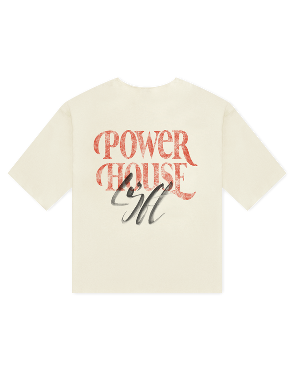 LÝFT × Power House Gym Vintage Extra Big T-Shirt - Ivory