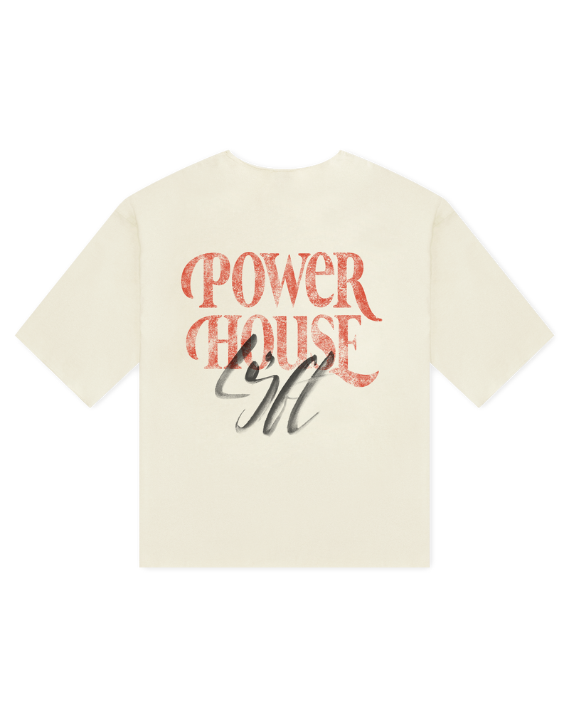 LÝFT × Power House Gym Vintage Extra Big T-Shirt - Ivory