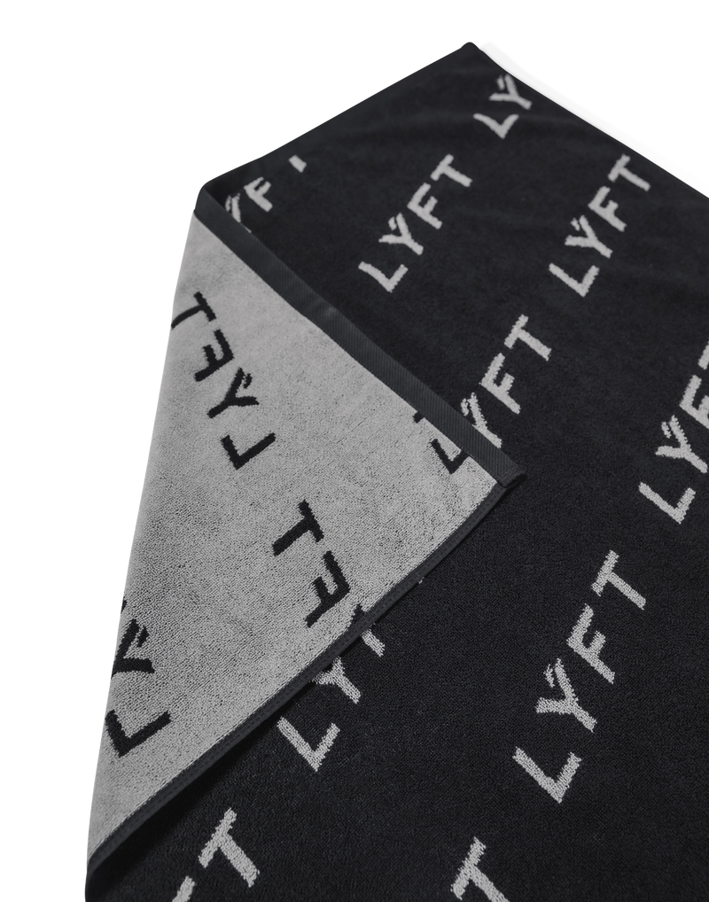 LÝFT Multi Logo Beach Towel - Black