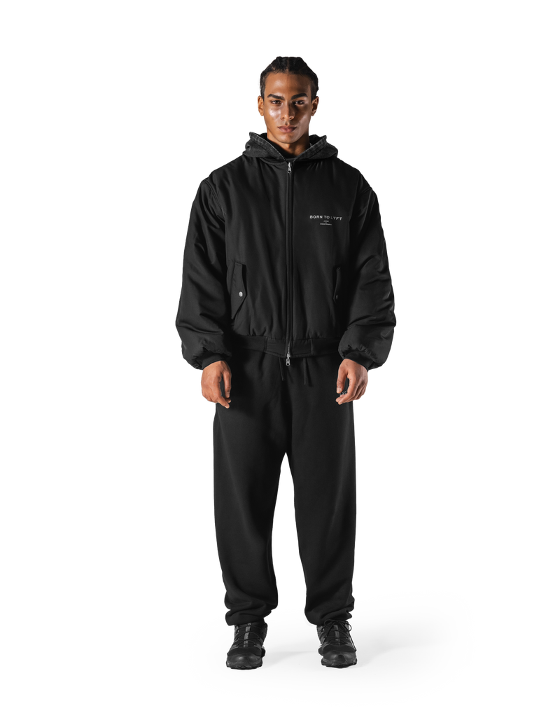 SWITCH LAYER™ Vintage Hoodie | MA-1 Puffer Jacket - Black