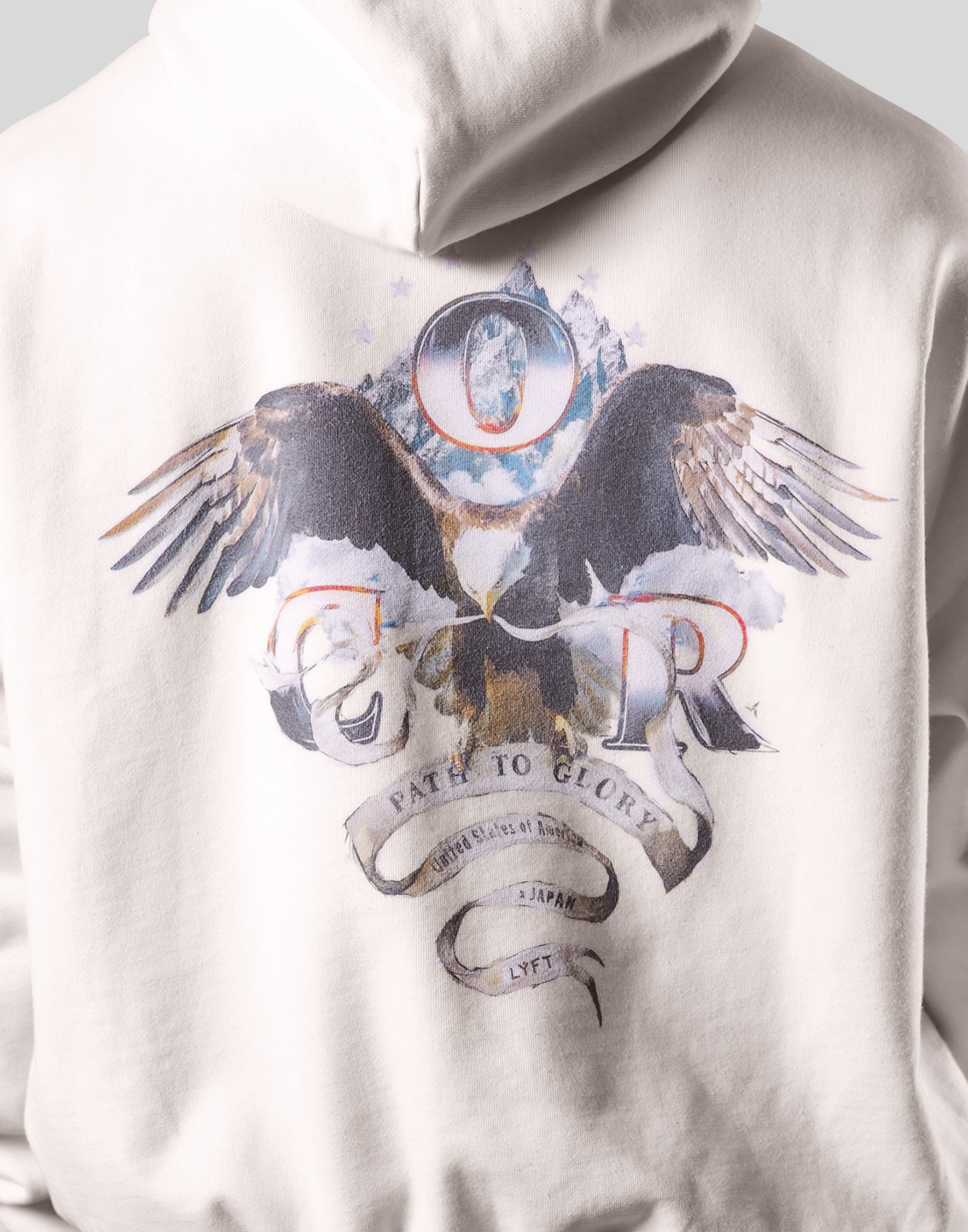 LÝFT × COR Limited Graphic Sweat Hoodie - Ivory