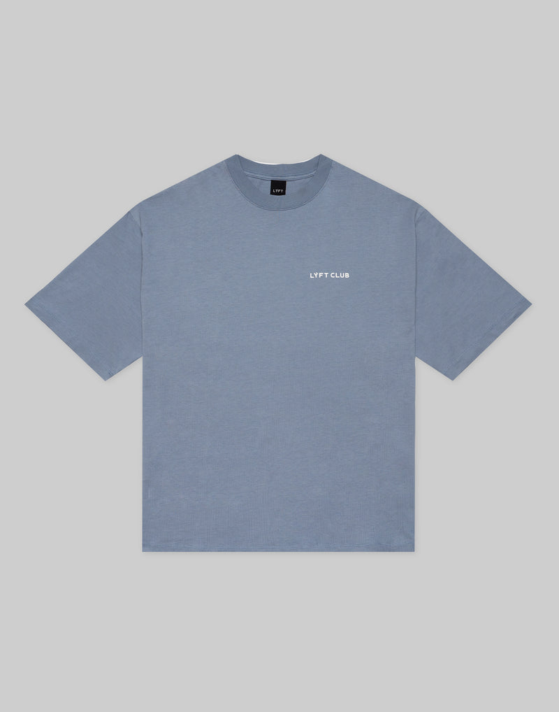LÝFT CLUB Logo Big T-Shirt - L.Blue