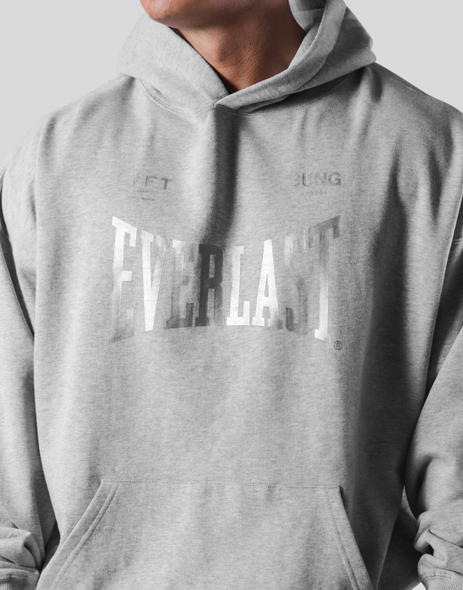 LÝFT x EVERLAST x SUNG Oversize Sweat Hoodie - Grey LÝFT x EVERLAST x SUNG Oversize Sweat Hoodie - Grey