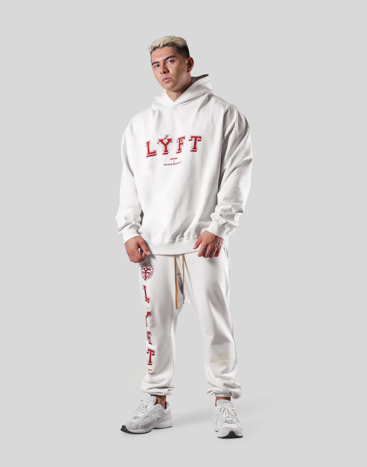 College Logo Vintage Sweat Hoodie - White