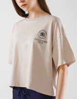 Fitness Club Ring Cropped T-Shirt - Ivory