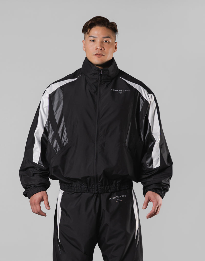 2Line Oversize Track Jacket V.3 - Black – LÝFT 2Line Oversize Track Jacket V.3 - Black – LÝFT
