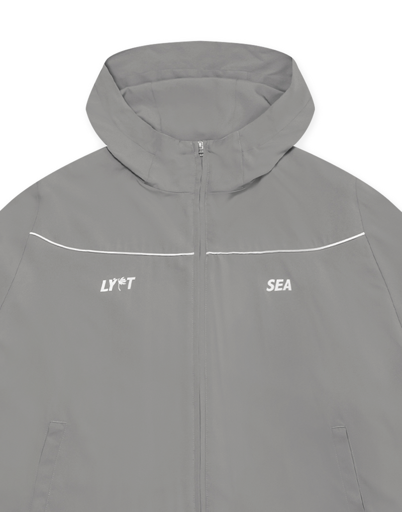 LÝFT × WIND AND SEA Piping Hooded Zip-Up Jacket - Grey