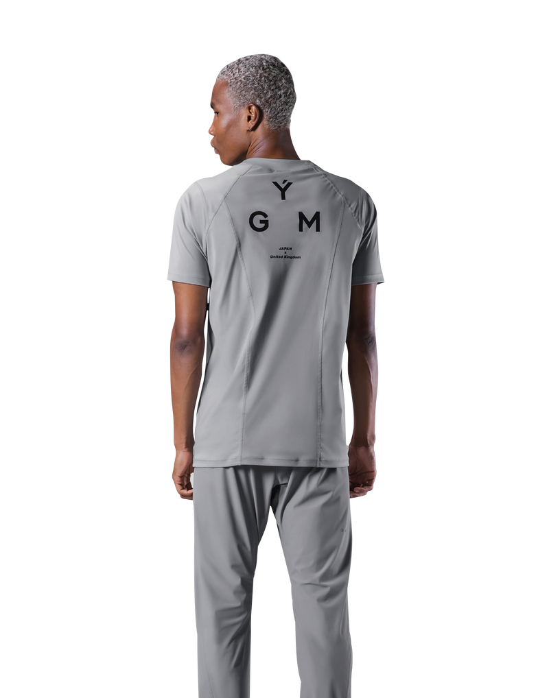 Back Mesh Stretch T-Shirt - Grey