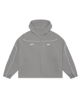 LÝFT × WIND AND SEA Piping Hooded Zip-Up Jacket - Grey