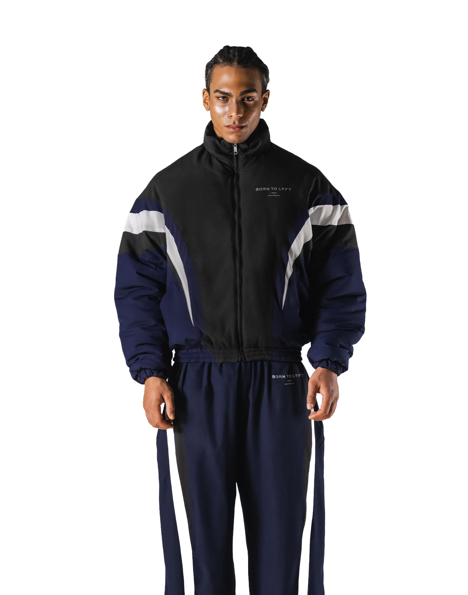 12/5 Release】 SWITCH LAYER™ 2Line TRACK | BLACK Puffer Jacket V.2