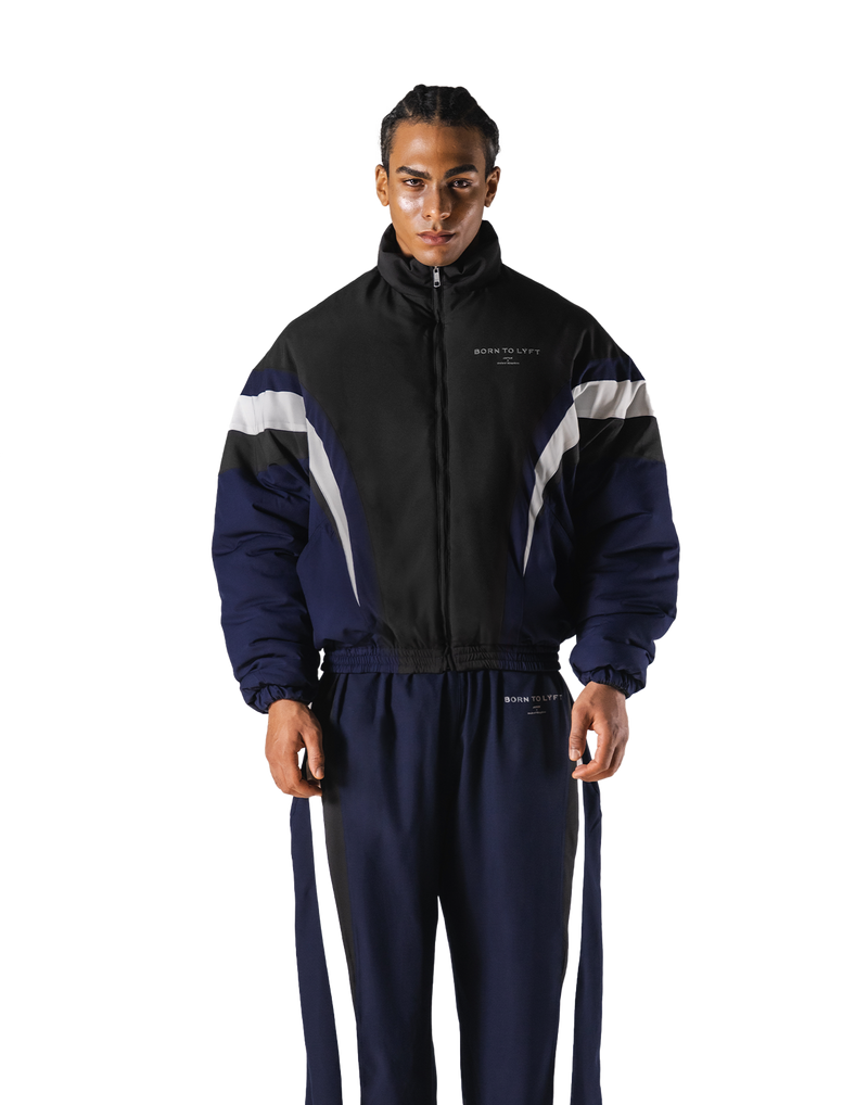 SWITCH LAYER™ 2Line TRACK | BLACK Puffer Jacket V.2 - Navy