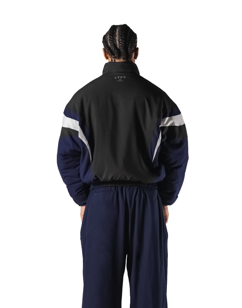 SWITCH LAYER™ 2Line TRACK | BLACK Puffer Jacket V.2 - Navy