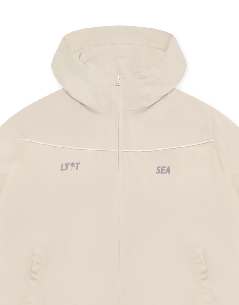 LÝFT × WIND AND SEA Piping Hooded Zip-Up Jacket - Ivory