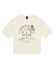 LÝFT × Power House Gym Vintage Extra Big T-Shirt - Ivory