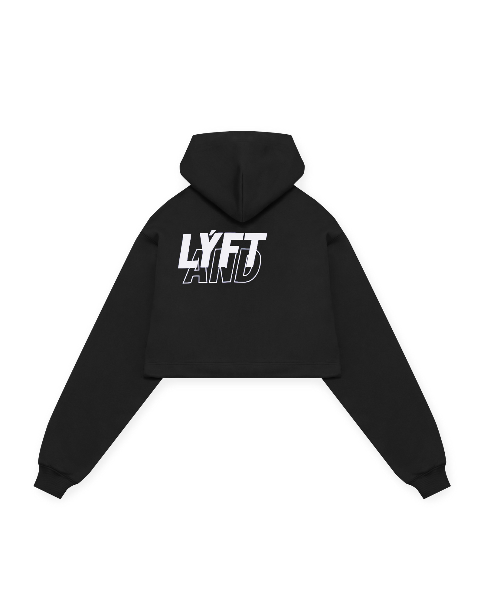 LÝFT × WIND AND SEA Wide Cropped Hoodie - Black LÝFT × WIND AND SEA Wide Cropped Hoodie - Black