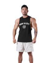 College Logo Drop Tanktop - Black