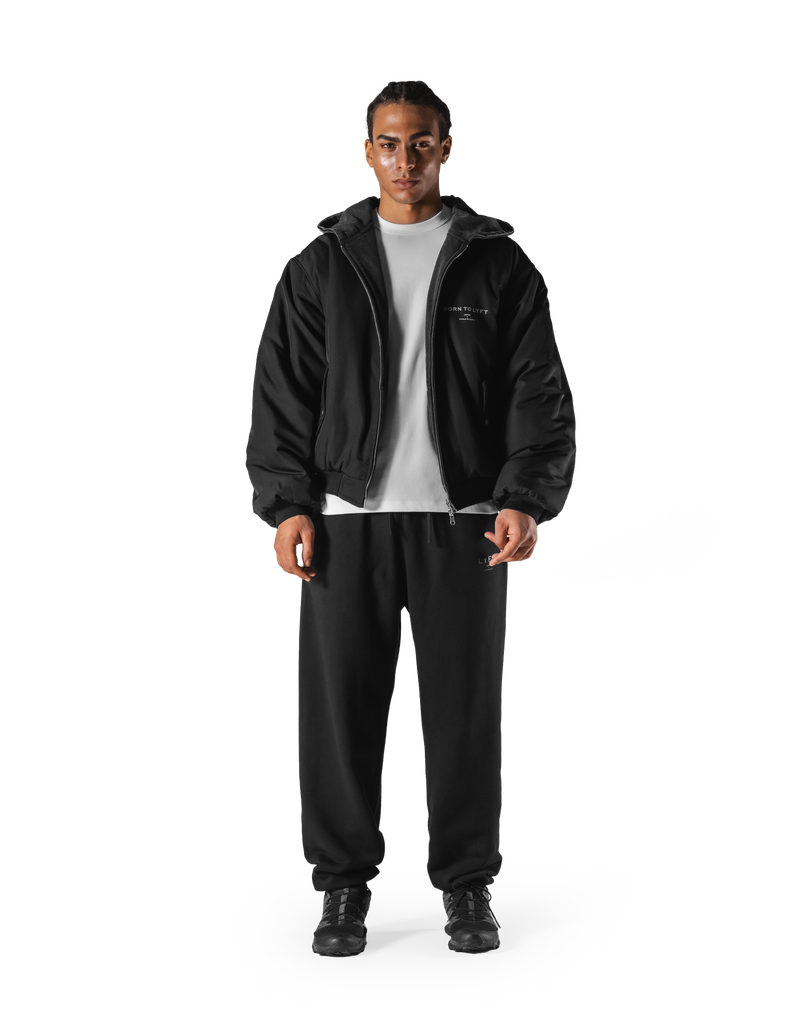 SWITCH LAYER™ Vintage Hoodie | MA-1 Puffer Jacket - Black