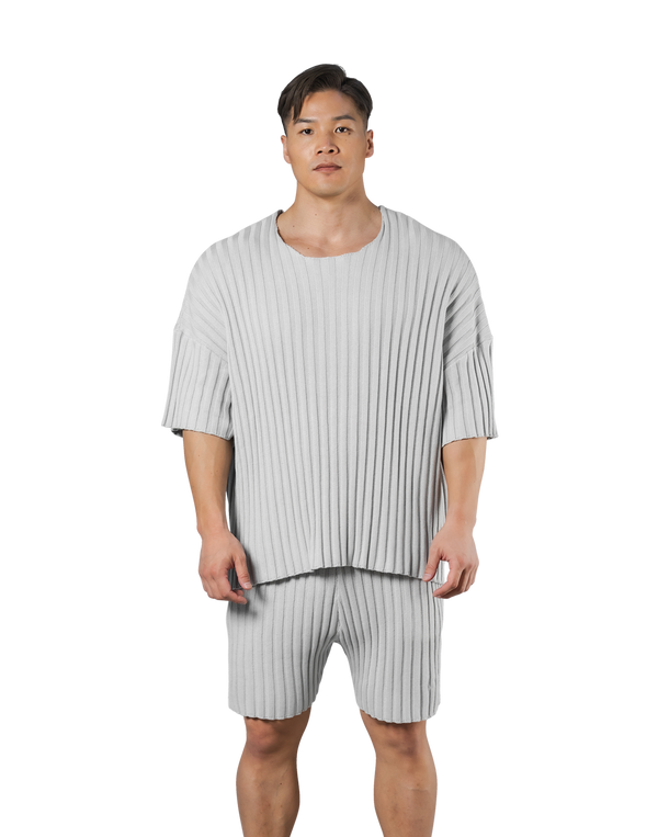 Oversize Knit T-Shirt - Ivory