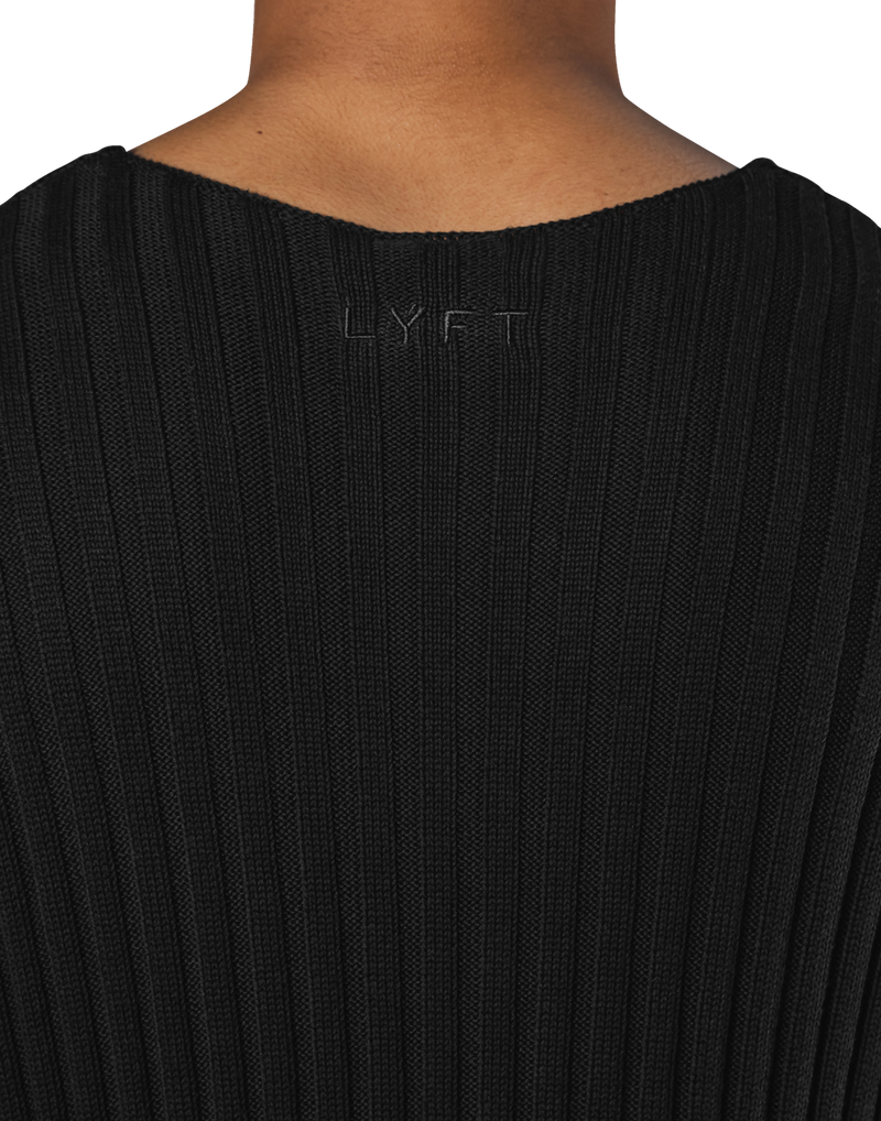 Oversize Knit T-Shirt - Black