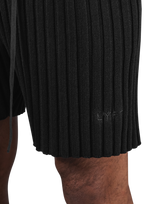 Wide Knit Shorts - Black