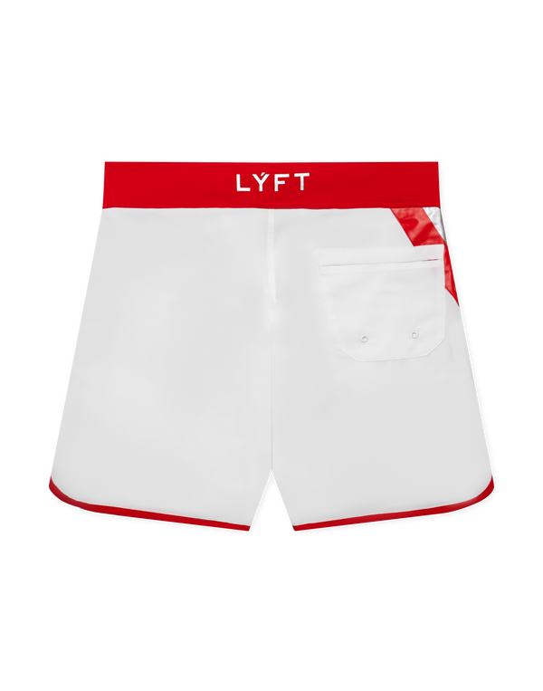LÝFT Stage Shorts - White/Red