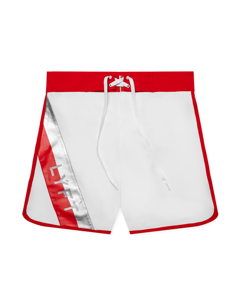LÝFT Stage Shorts - White/Red