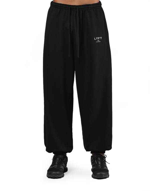 LÝFT Light Weight Wide Sweat Pants - Black