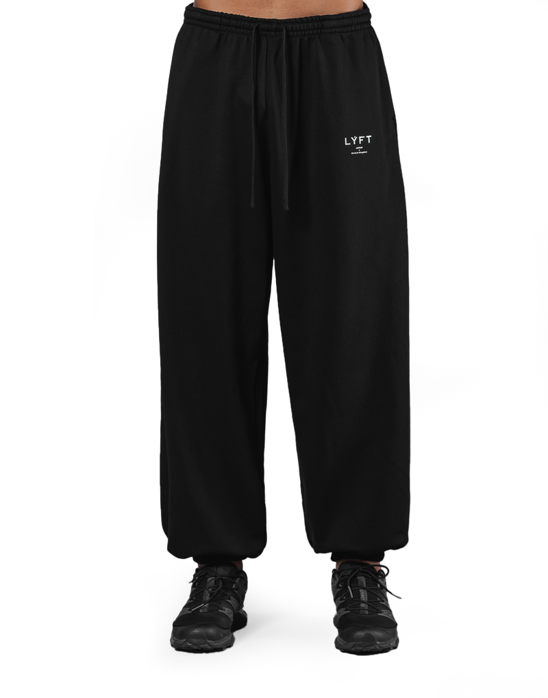 LÝFT Light Weight Wide Sweat Pants - Black