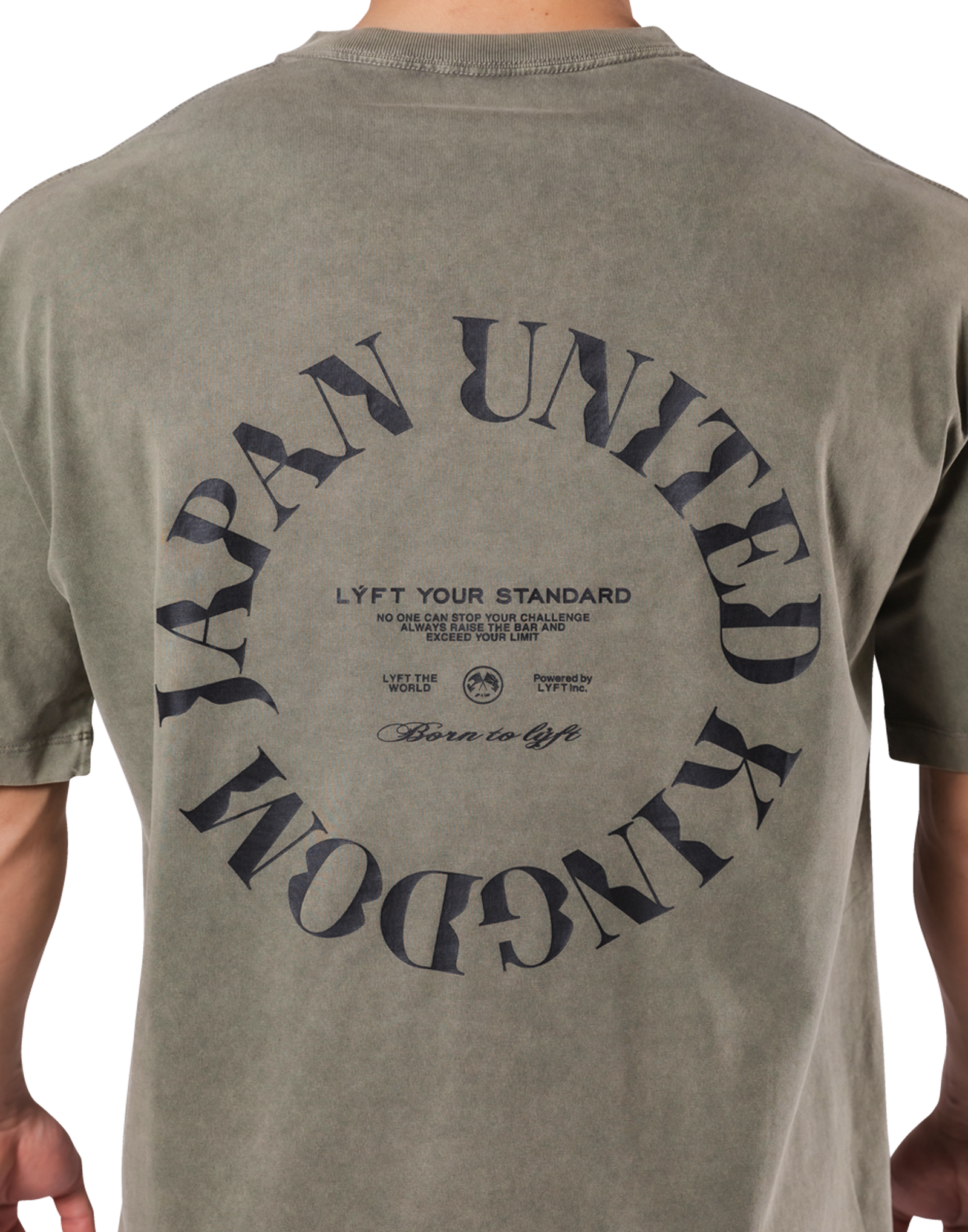 JP × UK Ring Vintage Big T-Shirt - Khaki – LÝFT JP × UK Ring Vintage Big T-Shirt - Khaki – LÝFT