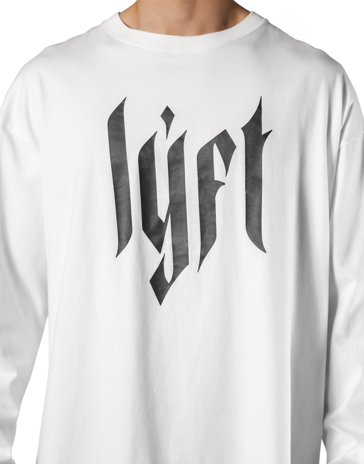Born To LÝFT Vintage Graphic Big Long T-Shirt - White